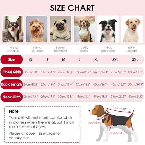 Dog Sweaters for Medium Dogs Waffle Knit Long Sleeve Dog Sweater (Red / Medium)