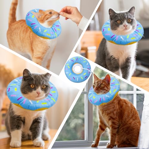 Cat Cone Collar Soft (Donut Blue / Medium)