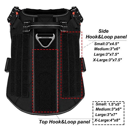 Tactical Dog Harness for Large Dogs (Large (Pack of 1) / Black)