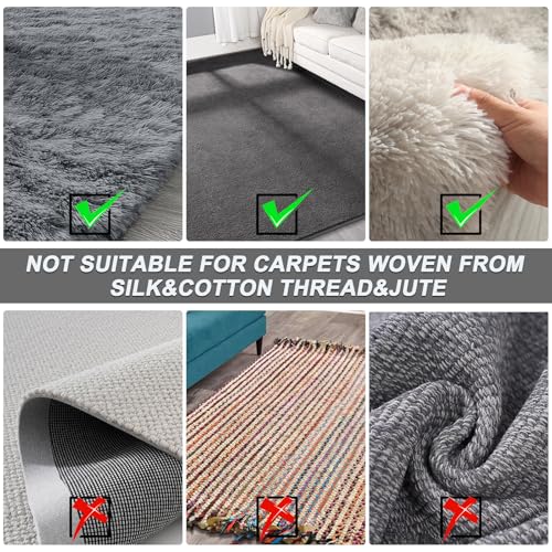Carpet Rake for Pet Hair Removal (Gray)