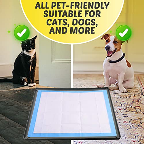Dog Pee Pad Holder Tray Fits for 36” x 36” Pee Pads (36 x 36 Inches / Grey)