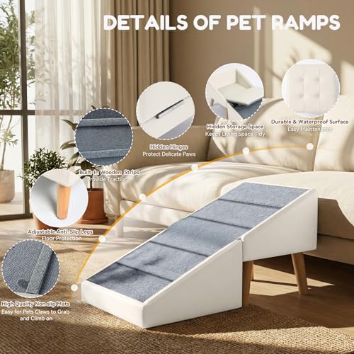 Dog Ramp for Couch (White)