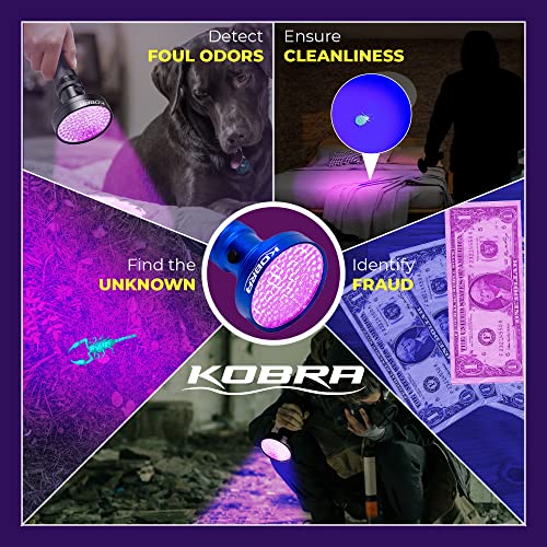 Kobra UV Black Light Flashlight 395nm (Blue / 100 LED)