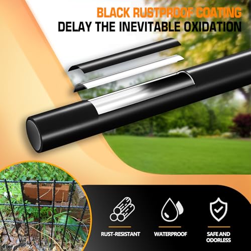 35 Panels Animal Barrier Fence No Dig (35 Panels, 37.92 ft(L) X 12 in(H))