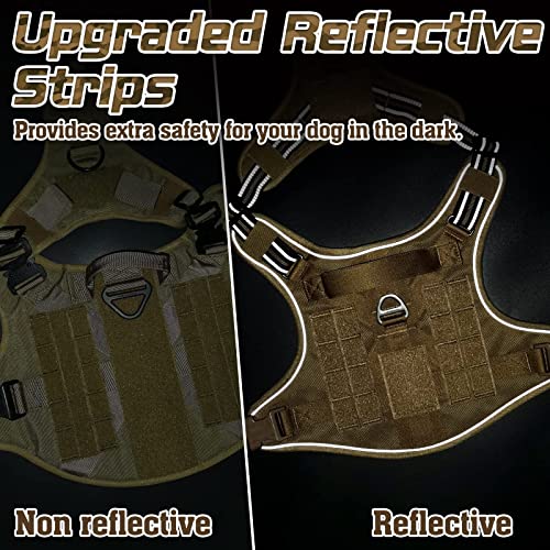Tactical Dog Harness for Large (Brown / Large)