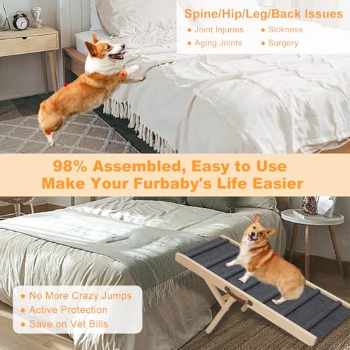 Large Dog Pet Ramp Stairs for Bed Couch Car Truck SUV (Medium)