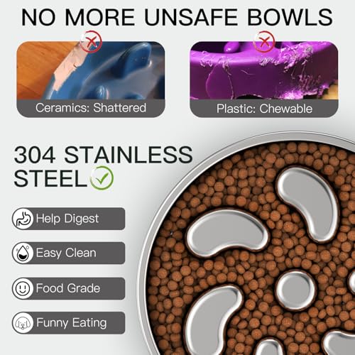 Slow Feeder Dog Bowl (Spiral-1Pack / L 3~3.5Cups)
