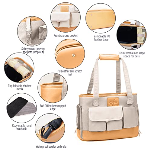 Dog Carrier Cat Carrier (Beige)