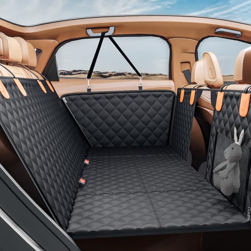 Dog Car Seat Cover for Back Seat (black / L - 50.5"W x 60.5"L - Car/SUV)
