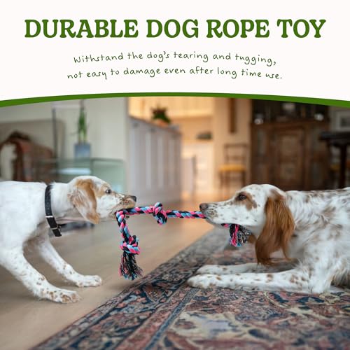 Dog Rope Toy for Large Dogs Heavy Duty Dog Chew Toys for Aggressive Chewers (1 Pack-Large / Large)