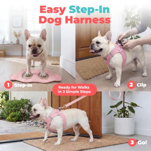 Voyager Step in Air Dog Vest Harness (Pink / XXXS (Chest: 11 - 12"))
