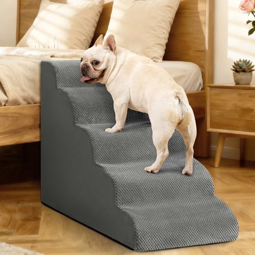 Dog Stairs for High Beds (Grey)