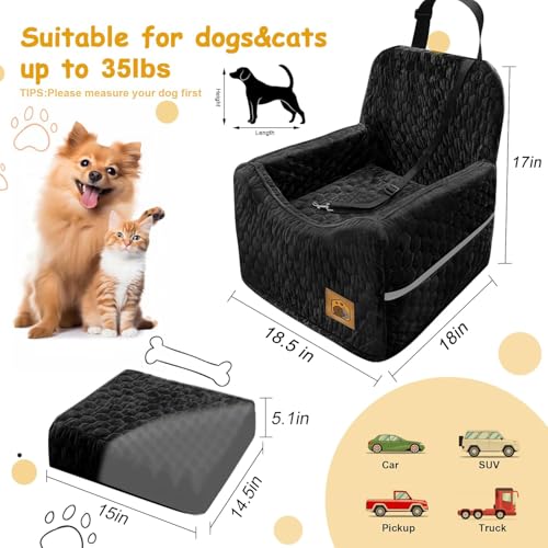 Dog Car Seat for Small (Black / Medium)