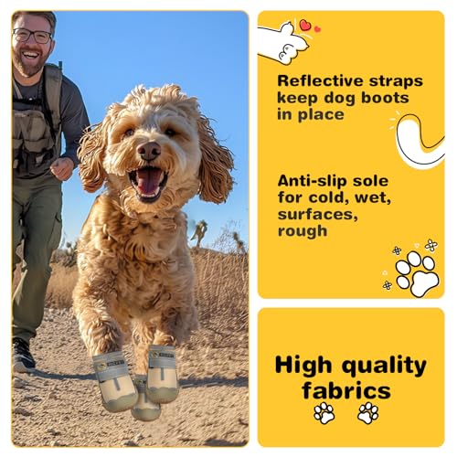 Dog Shoes for Dogs (Khaki / Width 2.75 in)