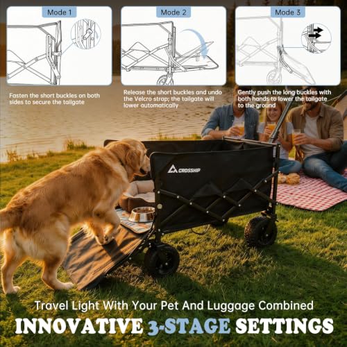 Folding Pet Wagon for Dogs (Large)