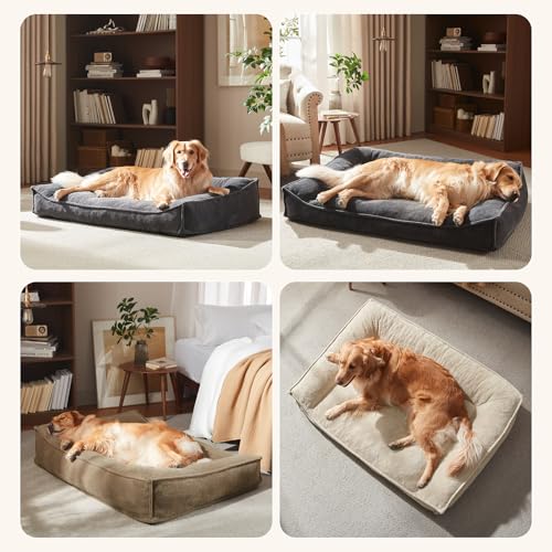 XL Orthopedic Dog Bed Large Sized Dog (Brown / 42"L x 30"W x 9.5"Th)