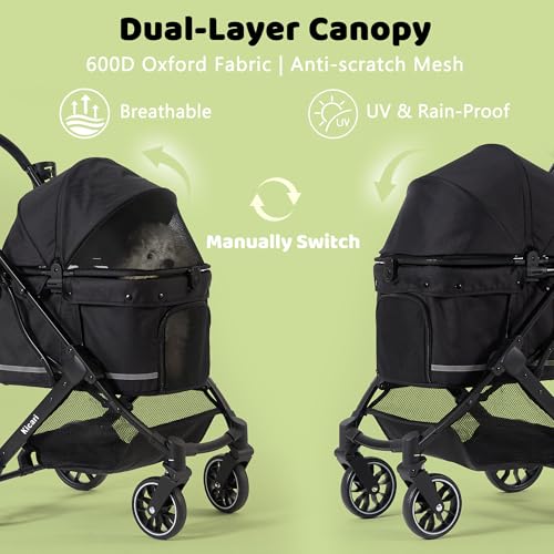 All Terrain Dog Stroller for Small to Medium Dogs (Samurai Black)
