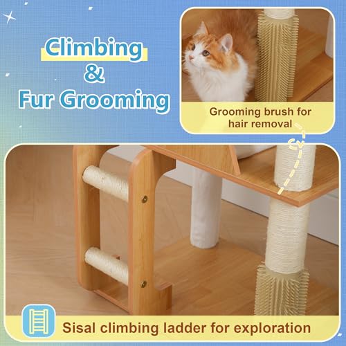 Wooden Cat Tree (Walnut)