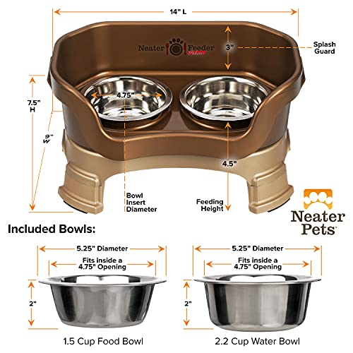 Neater Feeder Deluxe Mess (Small + Standard Bowl / Bronze)