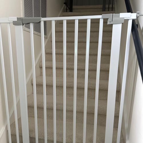 41 Inch Tall Baby Gate Auto Close Dog Gate (White / 29.92"-43.71" Wide)