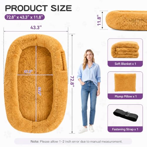 Human Dog Bed (Pumpkin Orange)