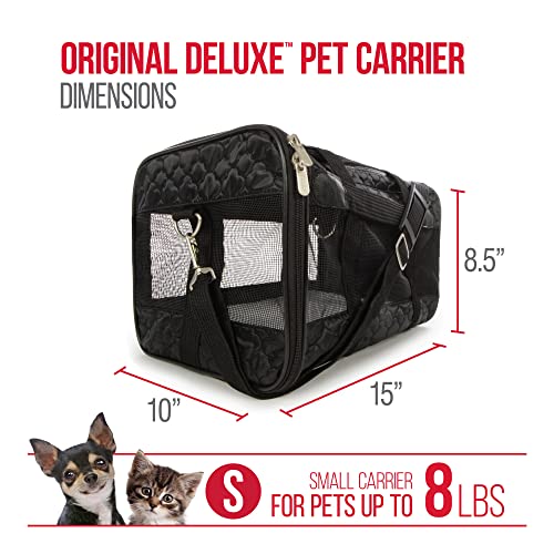 Original Deluxe Travel Pet Carrier (15.0"L x 10.0"W x 8.5"H / Black Lattice)
