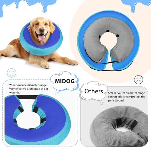 Inflatable Dog Cone (GreenBlue / L+(11"-14"))