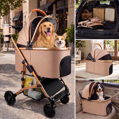 Heavy Duty Pet Stroller (Khaki)