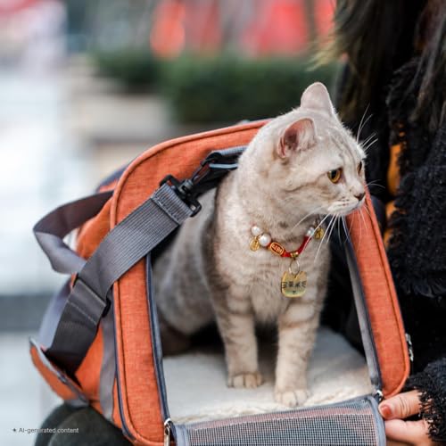 Pet Carrier 17.5" x 11.2" x 11.5" (Orange)