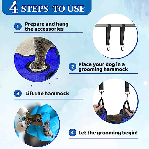 Cat Grooming Hammock Kit (XS (12 LB Max) / Blue)