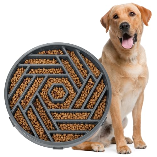 Slow Feeder Dog Bowl (grey)