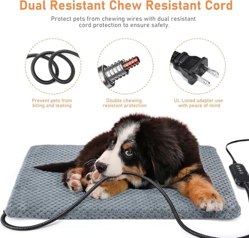 Extra Large Pet Heating Pad (XL: 47" x 28" / Grey)