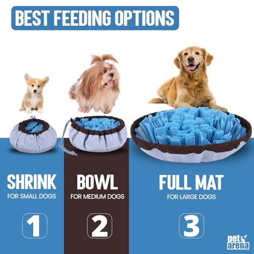 Adjustable Snuffle Mat for Dogs Puzzle Feeder Toy (Blue)