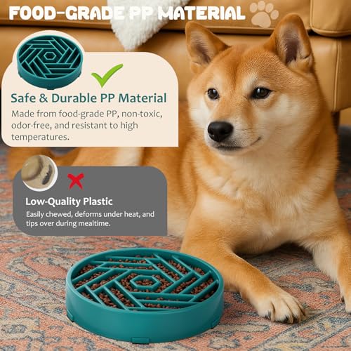Slow Feeder Dog Bowl (green)