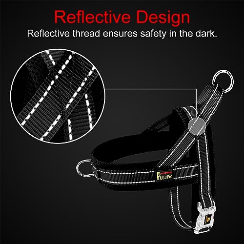 No Pull Dog Harness for Large Dogs (L: chest 25.2"-32.3" / Purple)