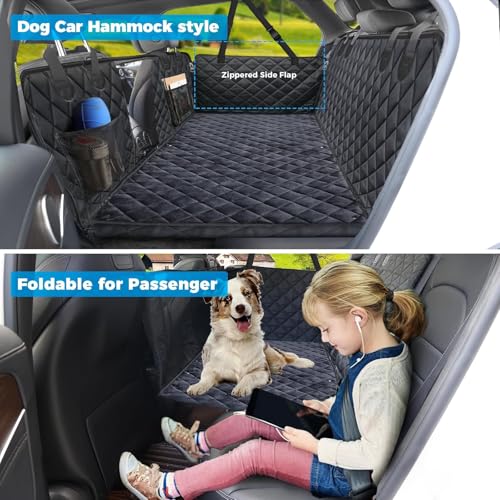 Back Seat Extender for Dogs (All Black / XL - Full Size Crew Cab Truck)