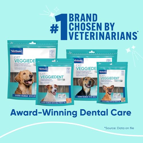C.E.T. Veggiedent Fr3sh Plaque and Tartar Control Chews for Dogs (Extra Small Under 11lbs)