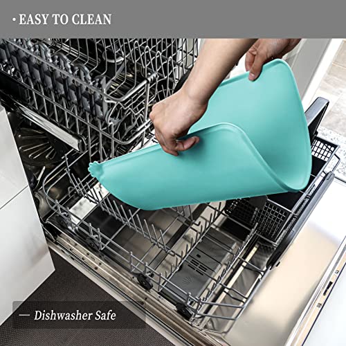 Silicone Pet Feeding Mat (Teal / 22" x 14")