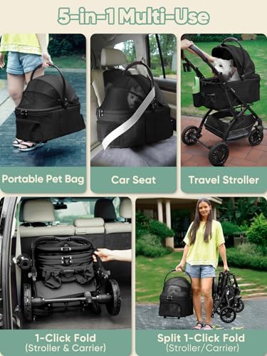 Small Dog Stroller (ALL BLACK)