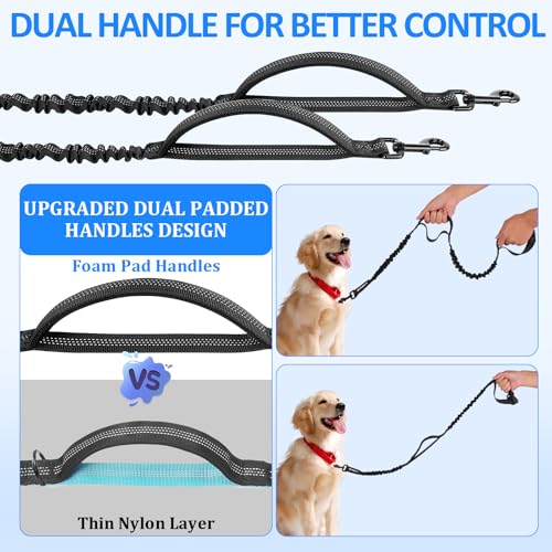 Hands Free Dog Leash with Pouch (Black for 1)