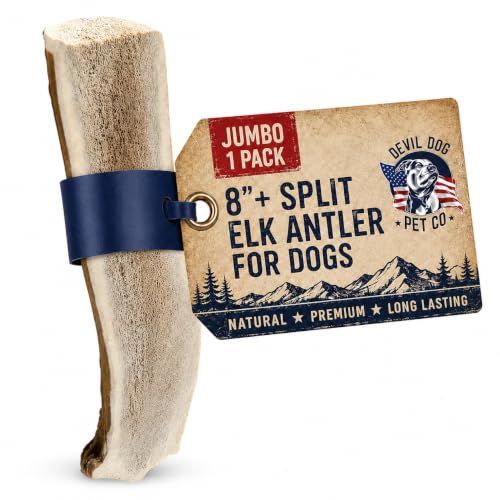 Split Elk Antlers for Dogs (split - Jumbo - 1 Pack)