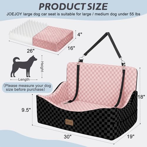 Dog Car Seat for Medium (Large / Pink)