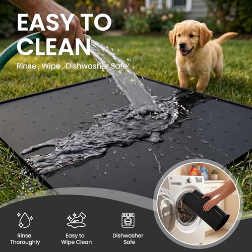 Silicone Pet Feeding Mat (black / 26*26)
