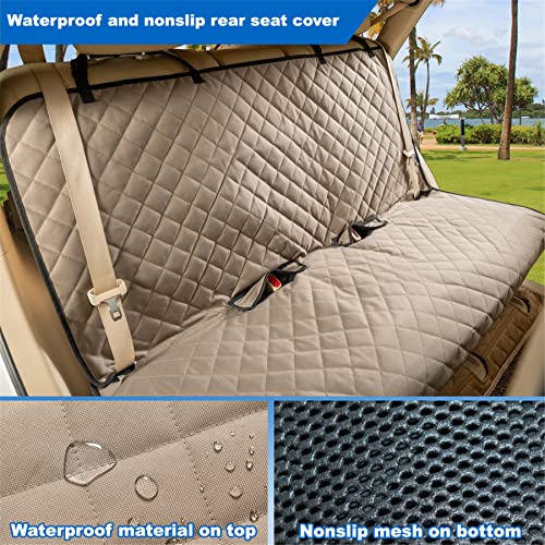 Bench Car Seat Cover Protector (52" L × 62" W / KHAKI)