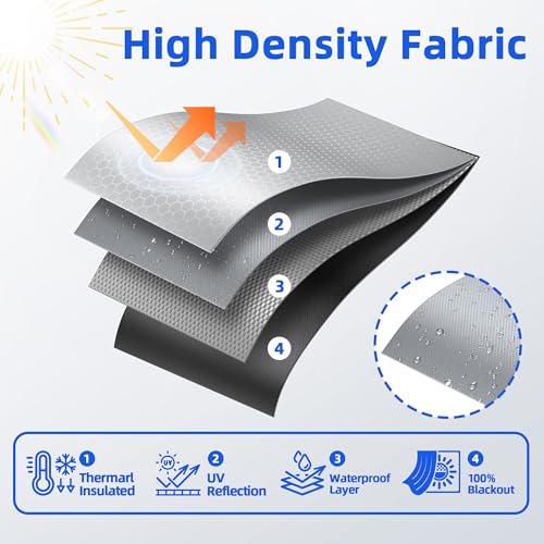 Magnetic Blackout Window Cover (Black / 58"W x 75"H)