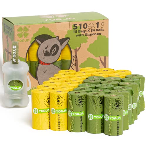 Dog Poop Bags Rolls with Dispenser & Holder (1 Count (Pack of 510))