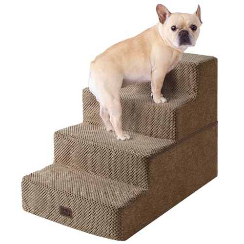 Dog Stairs for Bed 18" H (Camel / Standard 15" x 24" x 18")