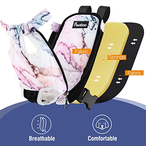 Pet Front Carrier Backpack for Small Medium Dogs (Purple Marble / Extra Large (Pack of 1))