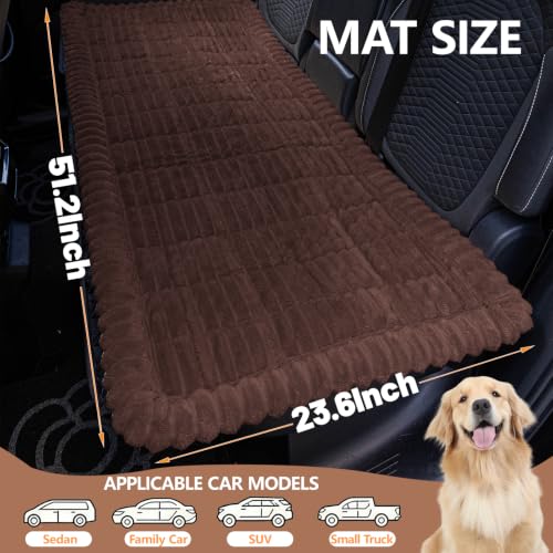 Dog Car Seat Waterproof Bed Cover Back Seat Dark Brown 23.6”x51” (Dark Brown / 23.6”x51”)