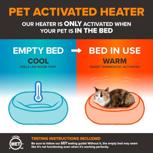 K&H Heated Cat Bed (Chocolate / 14 X 18 Inches / Cup Bomber)